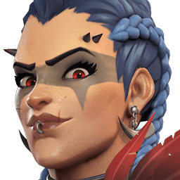 An image of Junker Queen's Overwatch hero portrait.